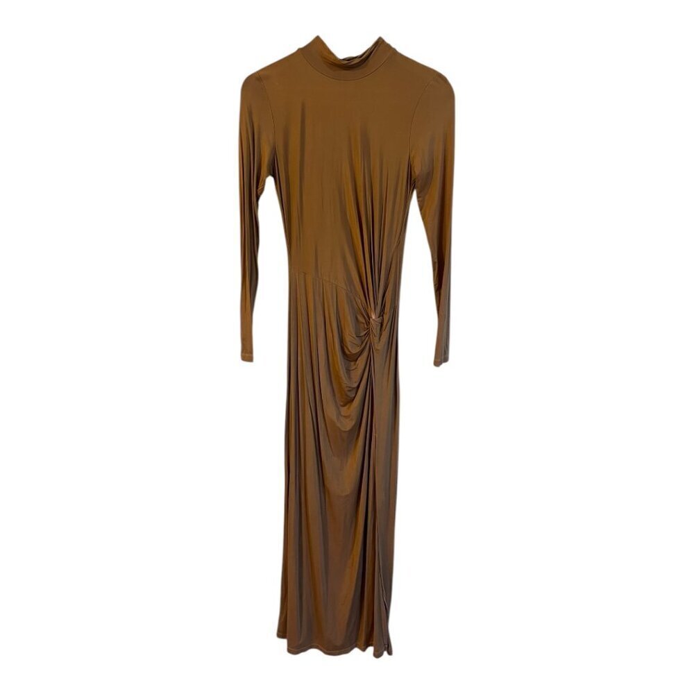 Revolve Young Fabulous & Broke Madison Brown Maxi Dress Ruched Women's XS